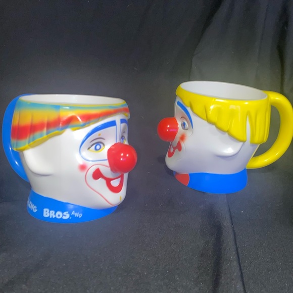 🤡Clown mugs,Barnum and Bailey,plastic,have only been used as decoration, 🤡 - Picture 8 of 14